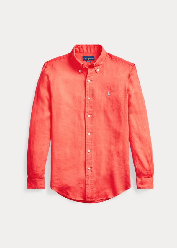 Men's Polo Ralph Lauren Lightweight Linen Shirts | 638150FEW